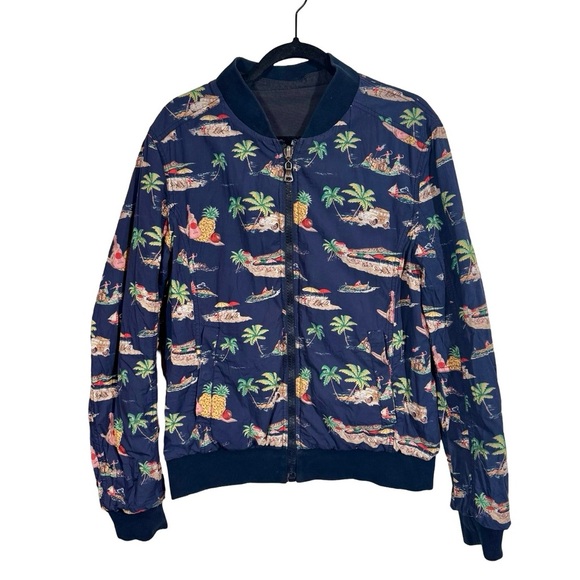 Dolce & Gabbana Reversible Hawaiian Luau Lightweight Bomber Jacket Sz:54IT/XXL - Picture 1 of 14